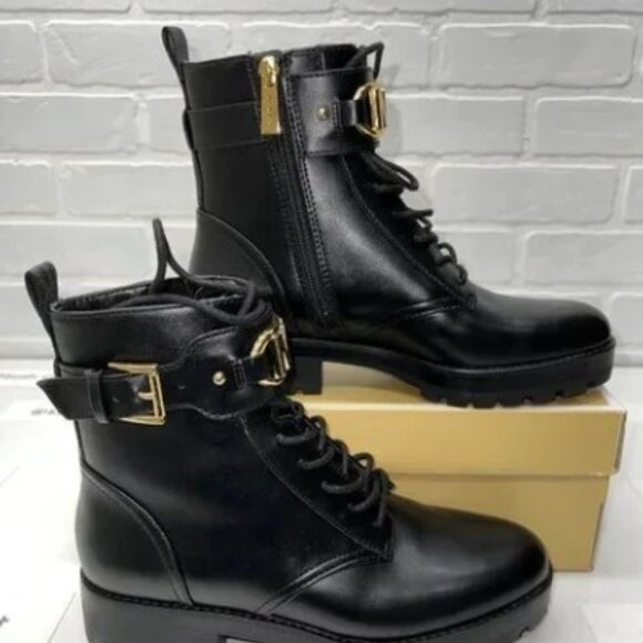 Michael Kors Kincaid Leather Zip Combat Boot - size 6M - NEW - Picture 14 of 16